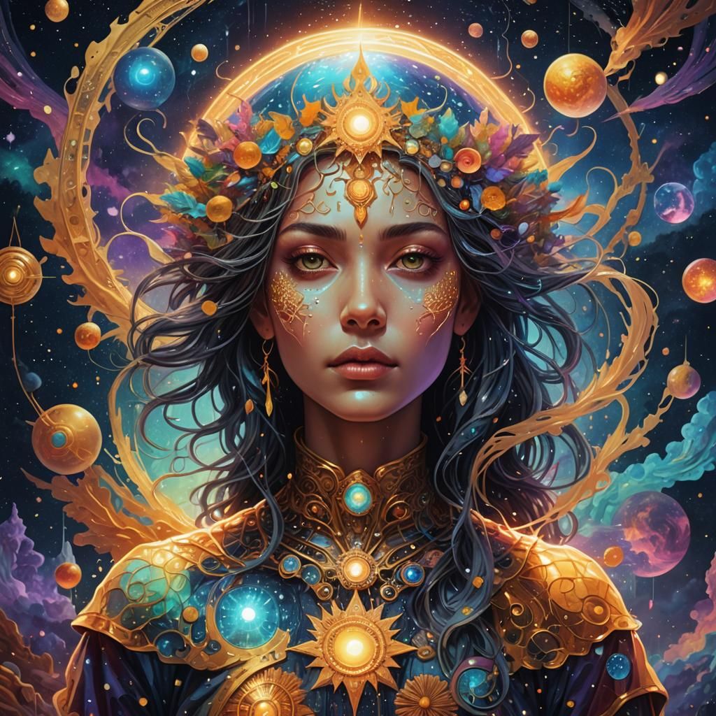 Holographic Cosmic Dreamscape by Pablo Amaringo