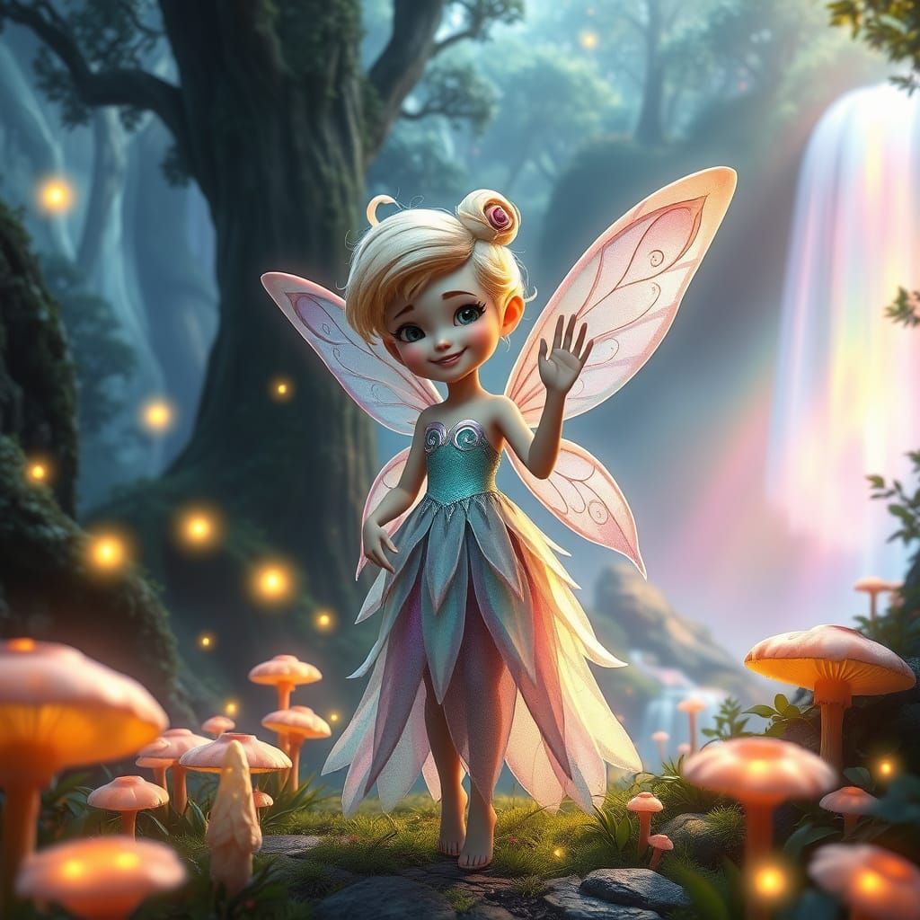 Whimsical Fairy in Enchanted Forest