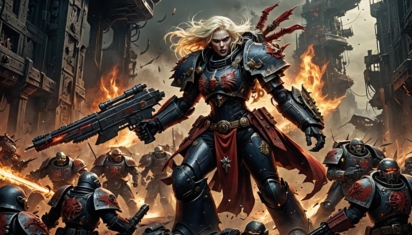 Sister of Battle in Chaotic Warhammer 40K Battle