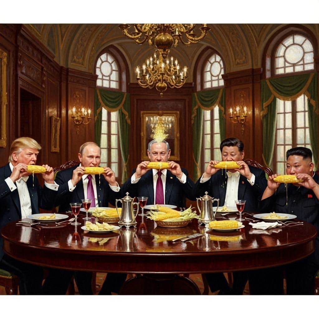 World Leaders Enjoying Corn on the Cob