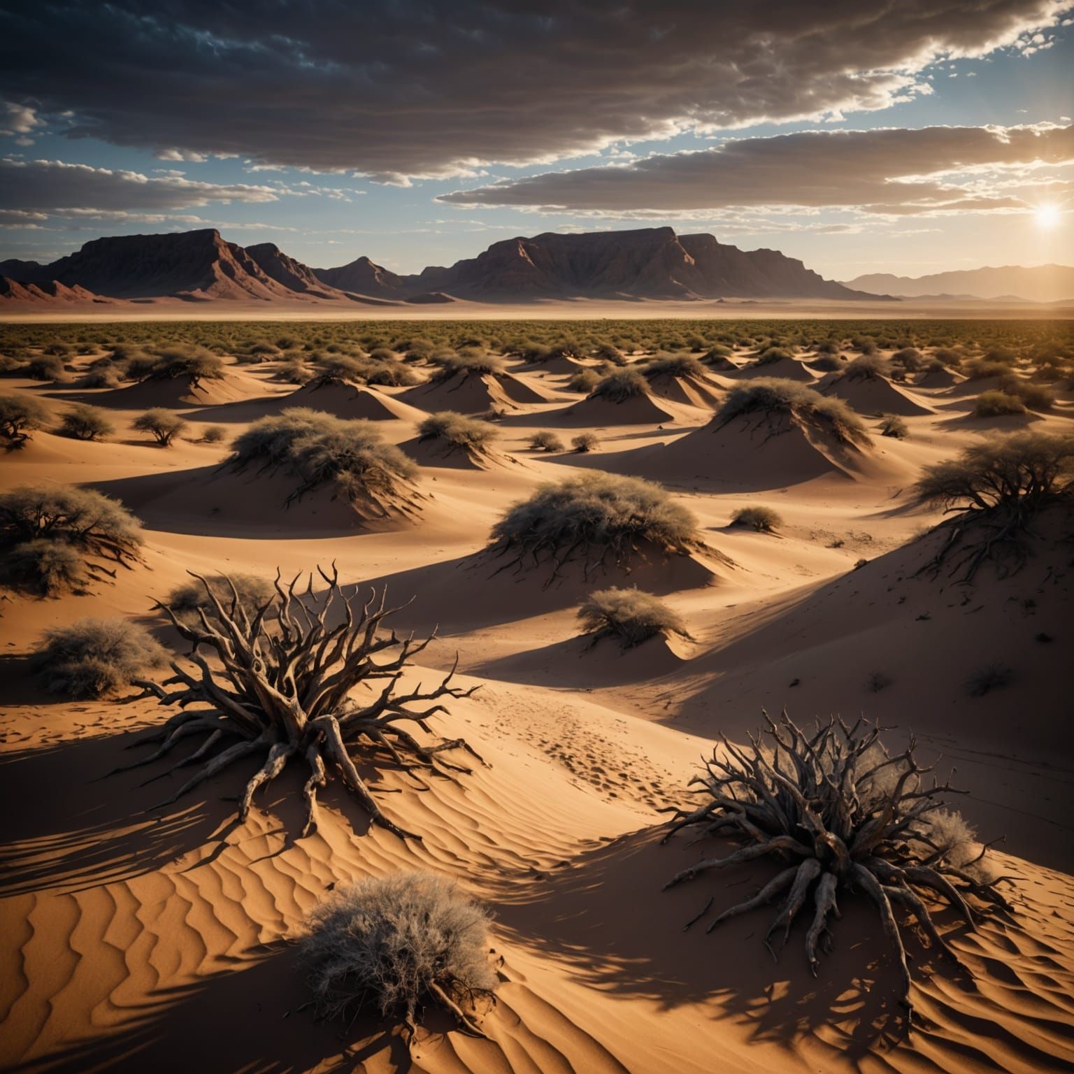 Surreal Namibian Landscape in Hyperrealistic HDR