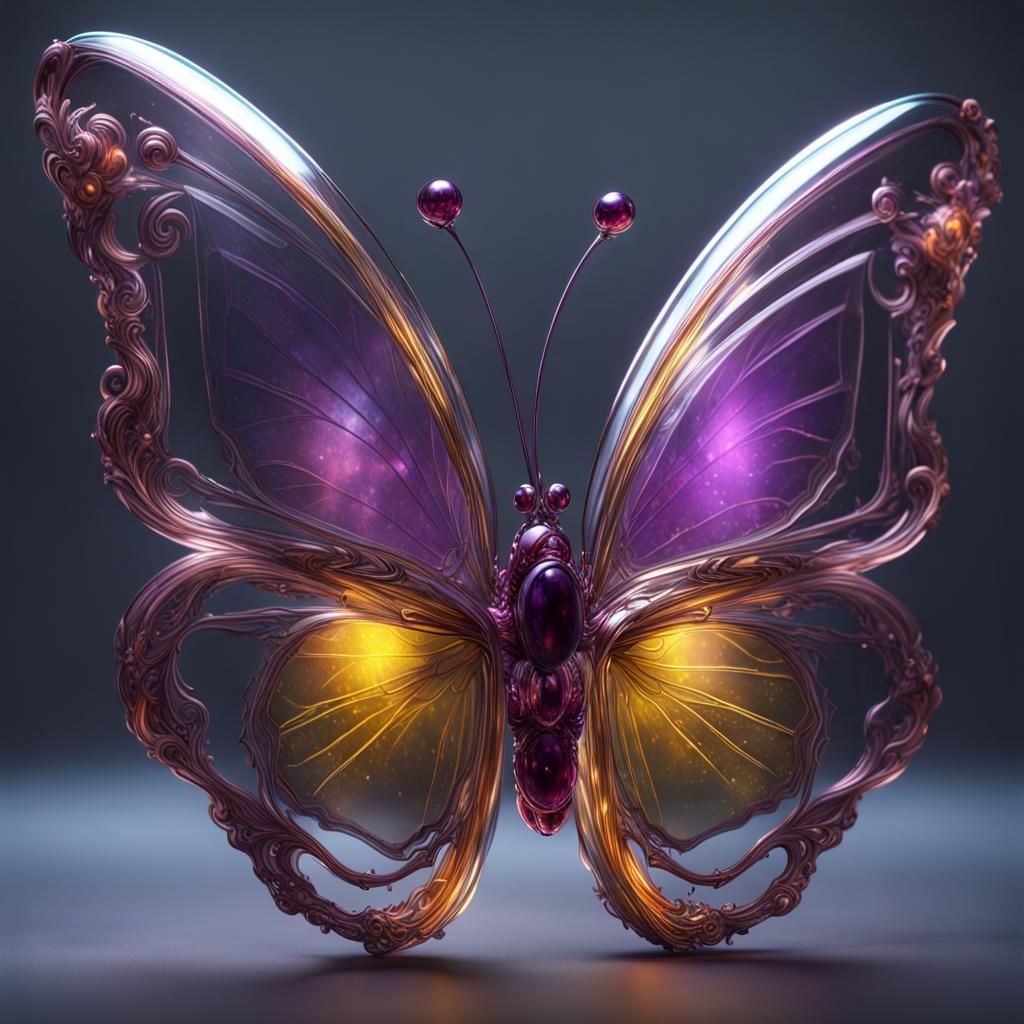 Glass Butterfly in Dark Fantasy Concept Art