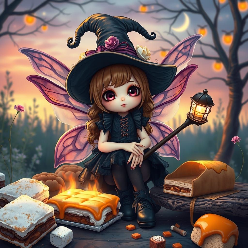 Whimsical Fairy Witch Celebrates Summerween
