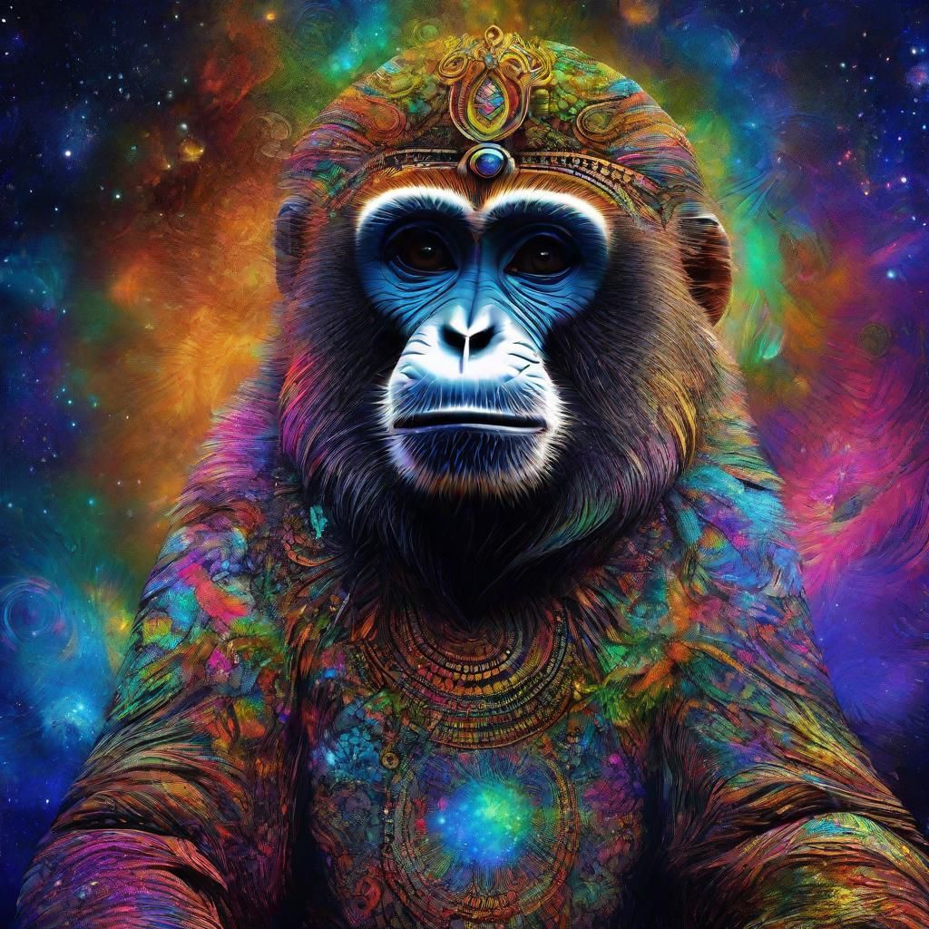 Thailand Wildlife: Holographic Astral Illustration