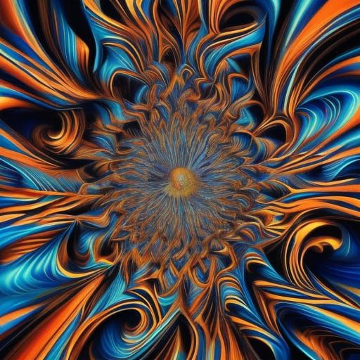 Surreal Universe Being Fixed by Dreamlike Figures