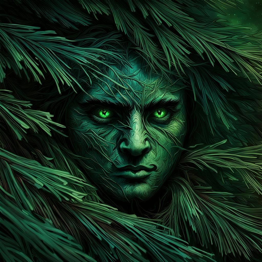 Evergreen Revenant in Dark Fantasy Style