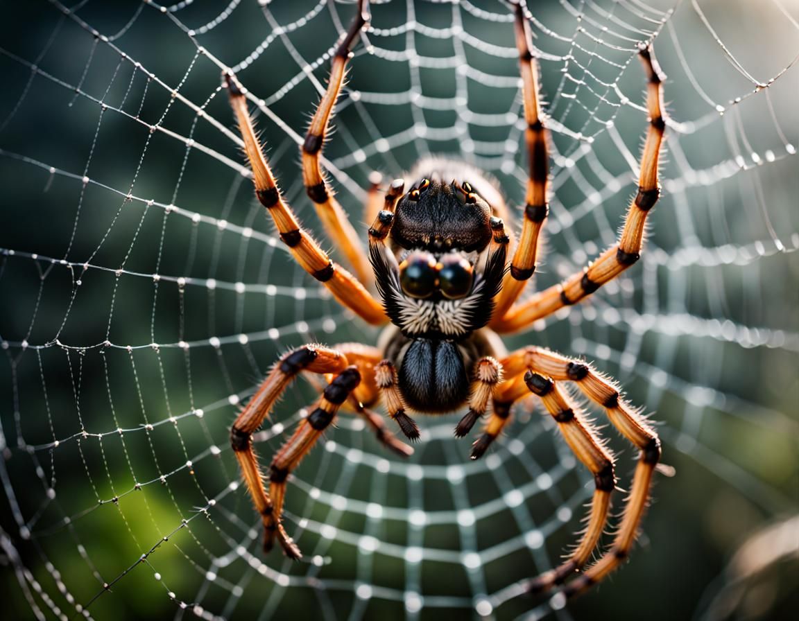 Intricate Spiderweb: Dynamic Photorealistic Animal Photograp...