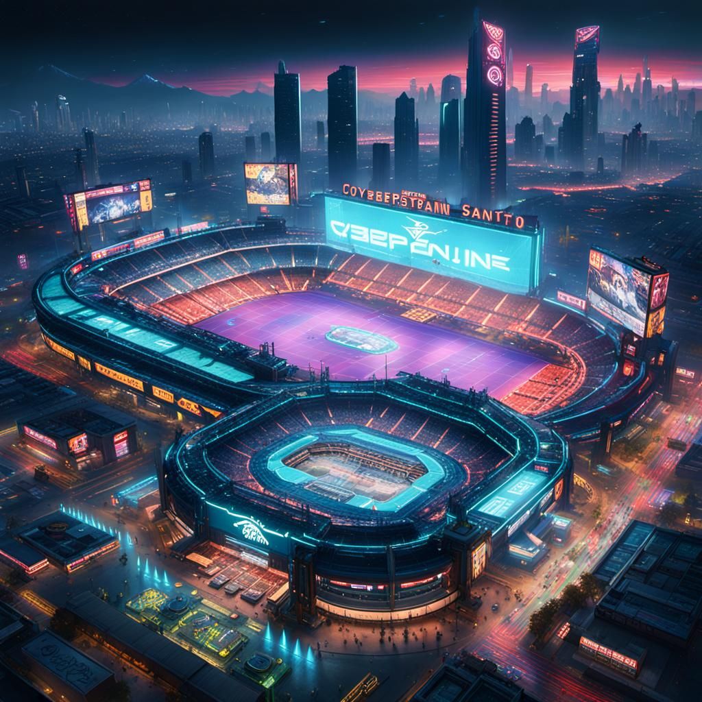 Cyberpunk Gears of War Stadium in Los Santos