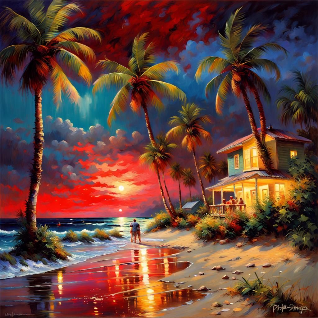 Celestial Serenity: Twilight Oasis