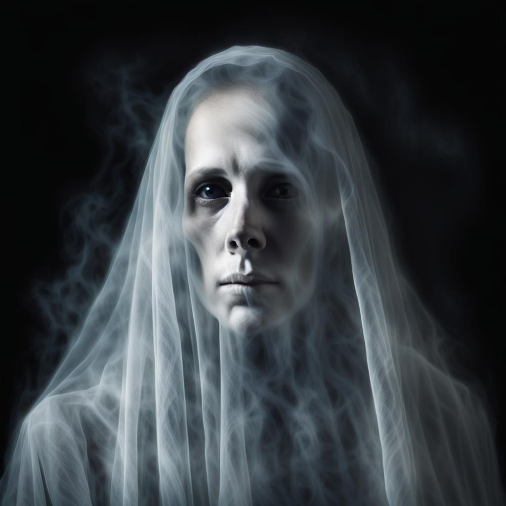 Ethereal Ghost Portrait: Nightmare Apparition