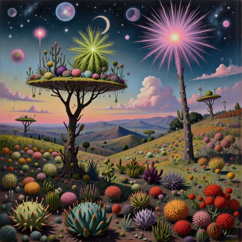 AI Generated Cactus People Art