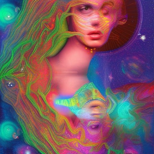 Holographic Cosmic Nymphology Illustration