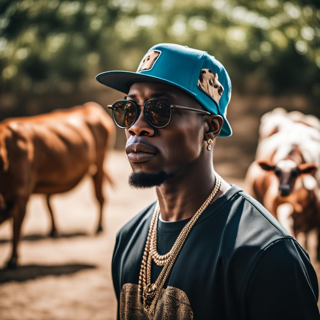 African Rapper Portrait with Natural Lighting