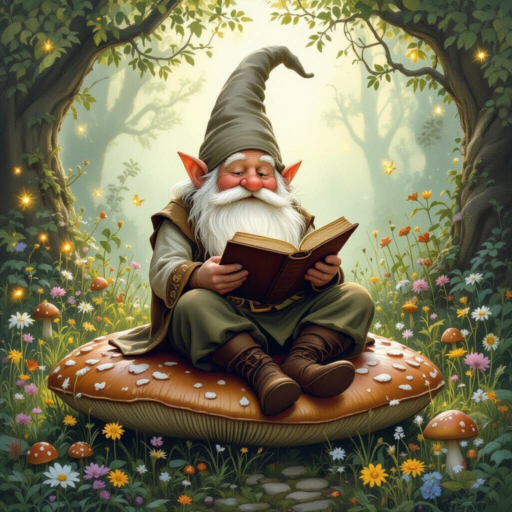 Enchanted Gnome Reading in Forest Grove