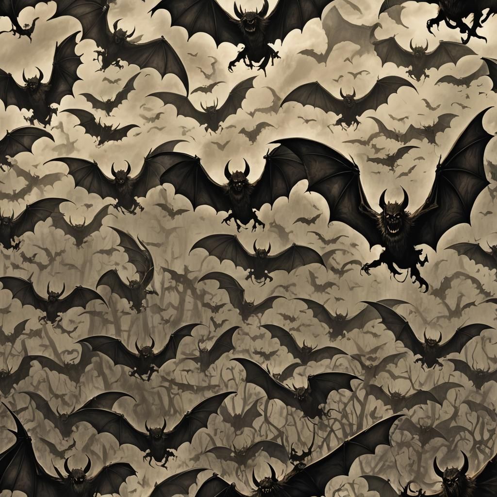 Demonic Legions Administering Misery in Gothic Darkness