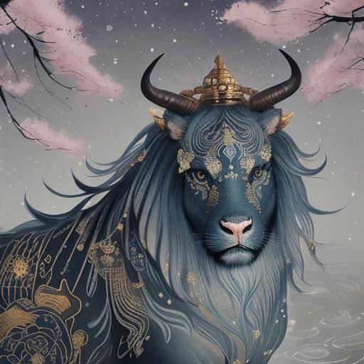 Lord Shiva in Bioluminescent Sumi-e Forest