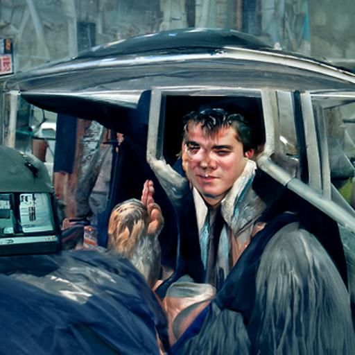 Ray Liotta Greets Fans: Oil Painting by Gurney