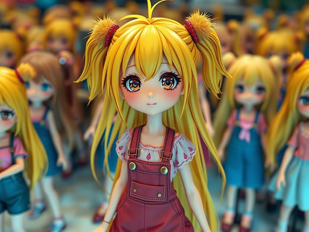 Petite Anime Girls in BJD Cyberpunk Style