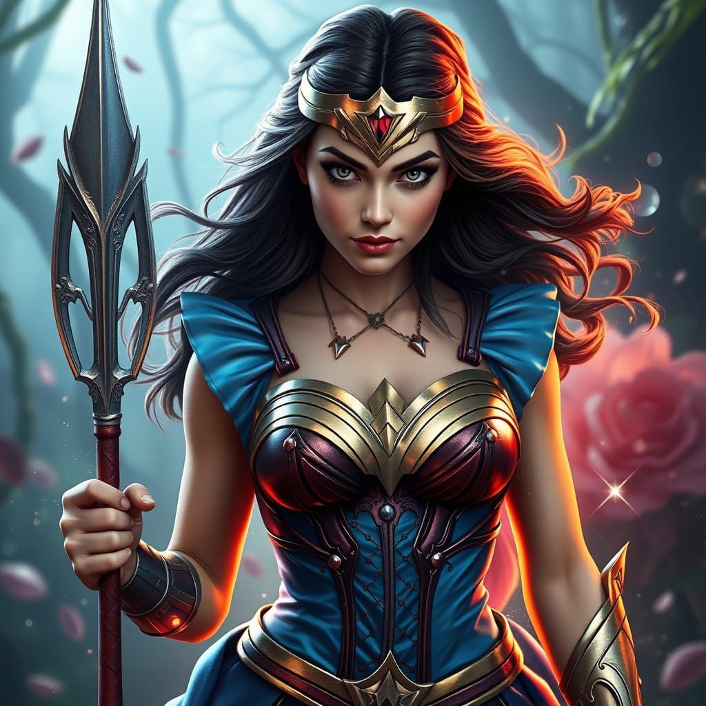 Wonder Woman in Whimsical Wonderland