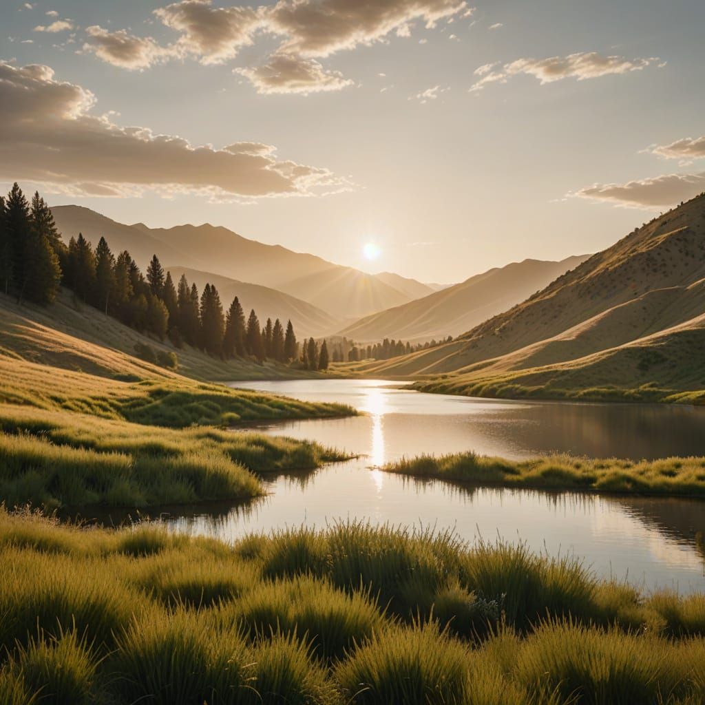 Idaho's Serene Landscape in Earthy Tones