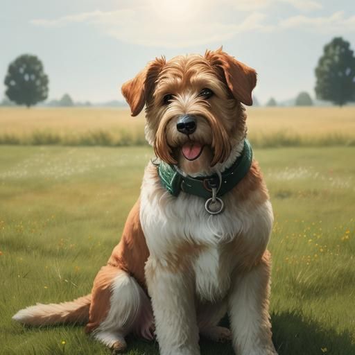 Lakeland Terrier in Sun-Drenched Meadow