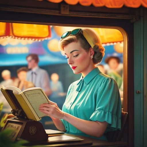 Vintage Neon Book Captures Summer Fair Nostalgia