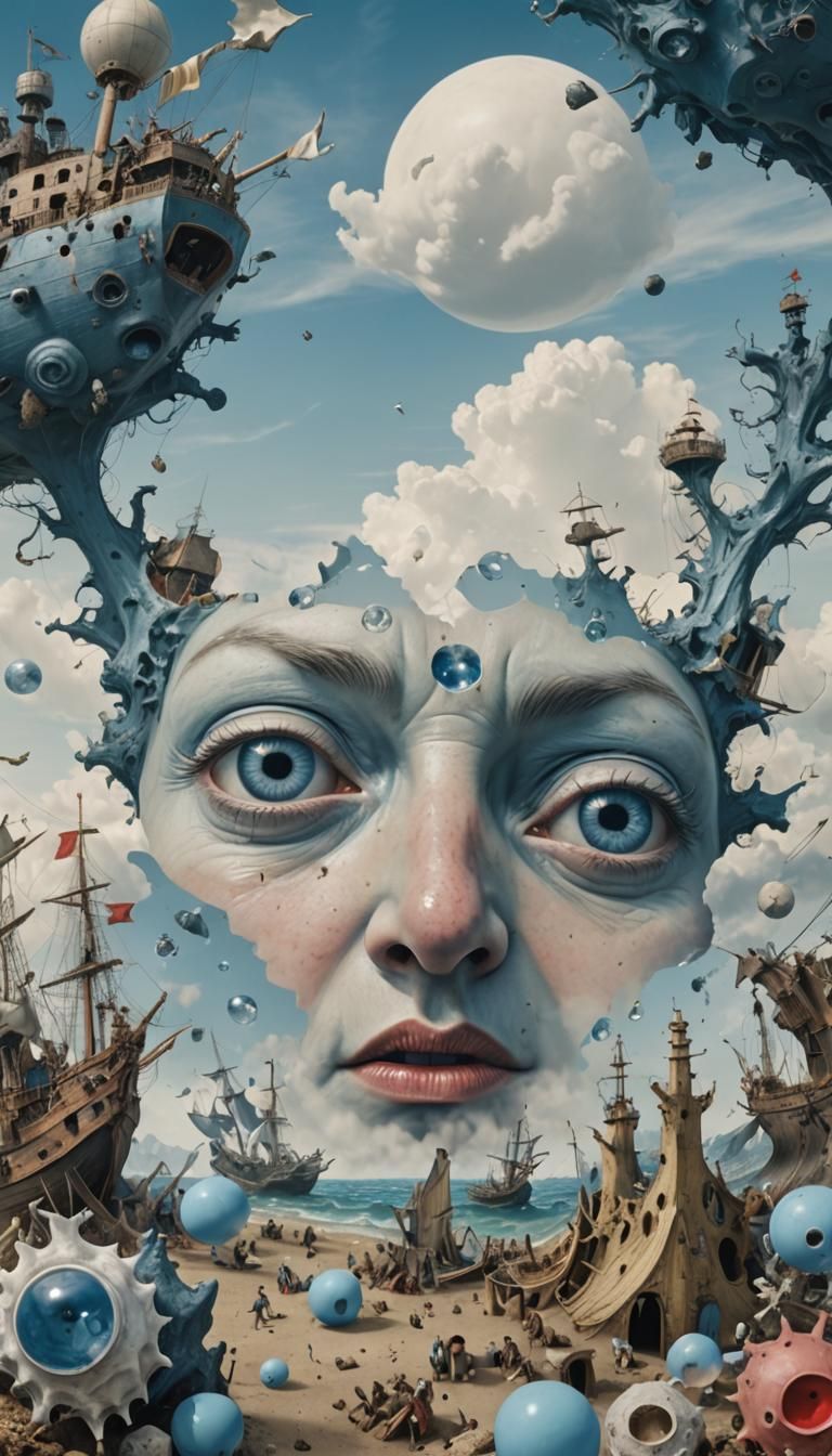 Surreal Uncanny Valley Creature in Dadaist Style