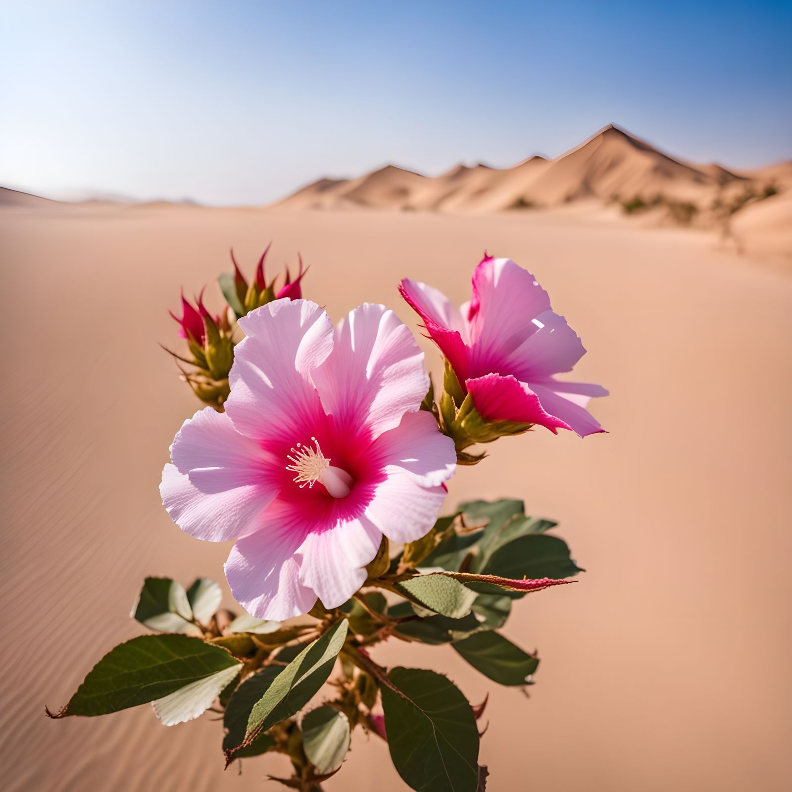 Desert Rose Blooms in Saudi Arabian Desert