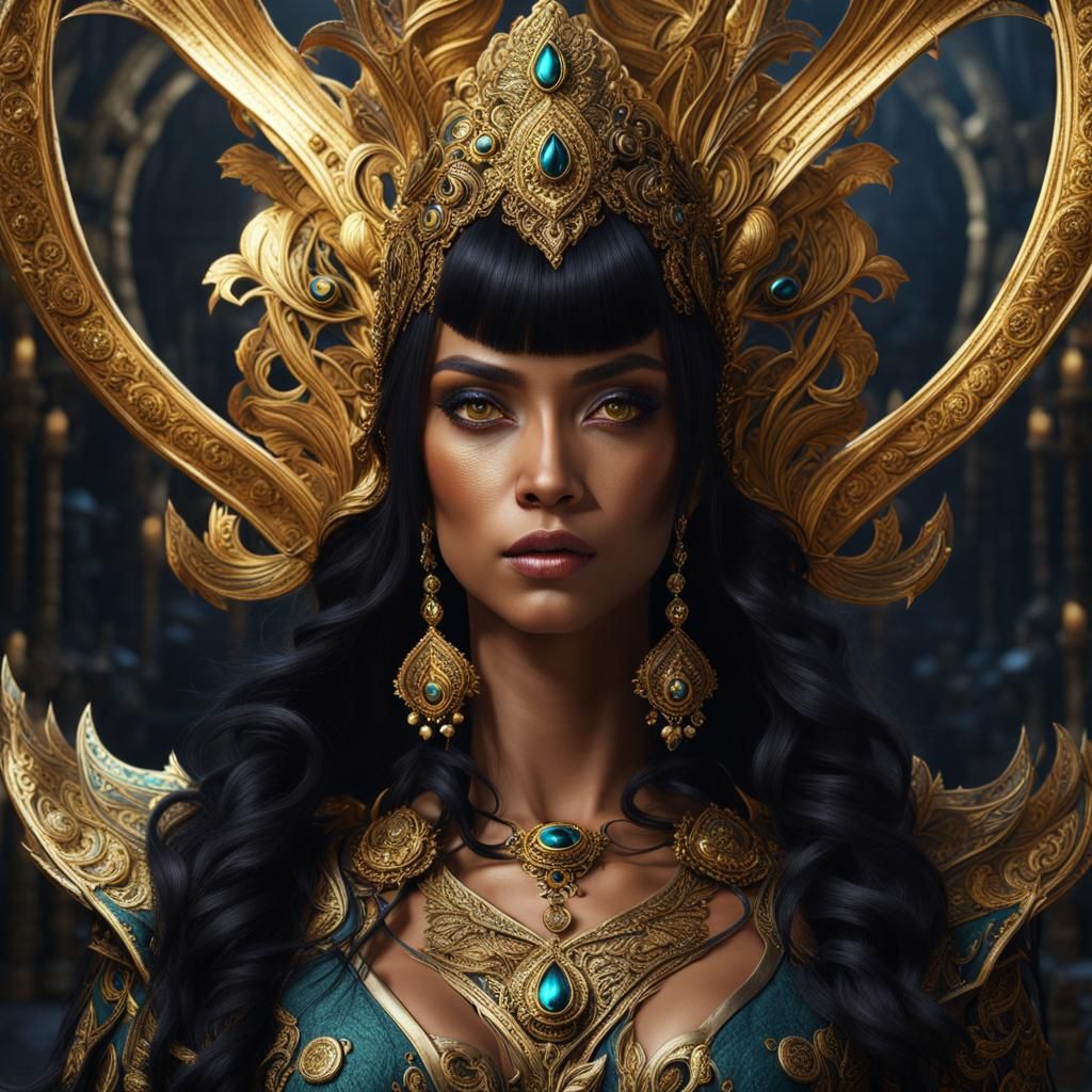 Golden-Eyed Dhampir: Detailed Fantasy Art