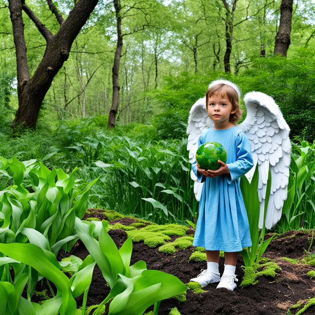 Earth Day Angel: AI Generated Interpretation