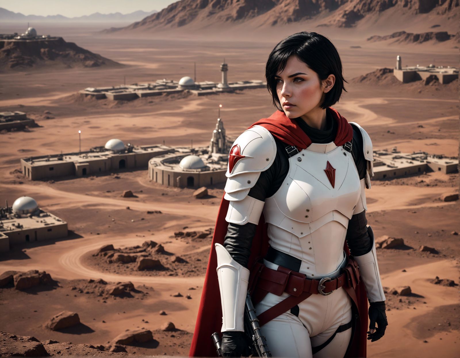 Woman Warrior on Mars Base