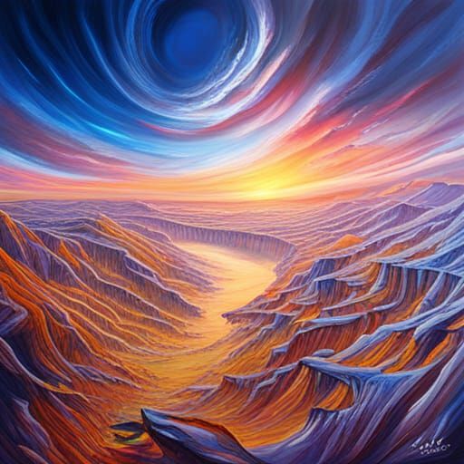 Magical Worlds Acrylic Painting: Hyper Detailed Realms