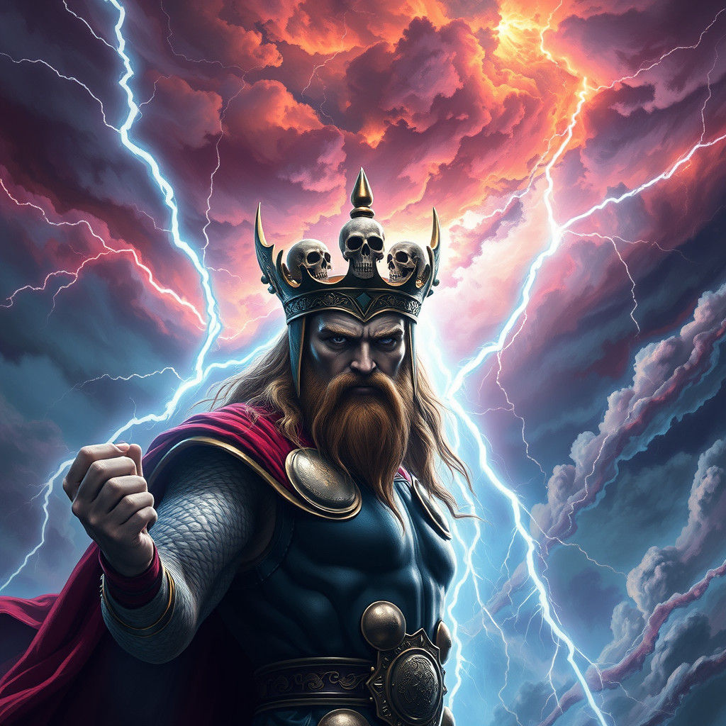 Thor: Lovecraftian God of Thunder in Digital Painting