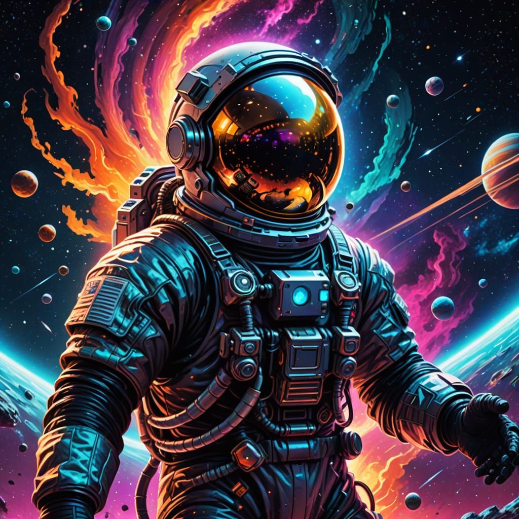 Space poster screen print