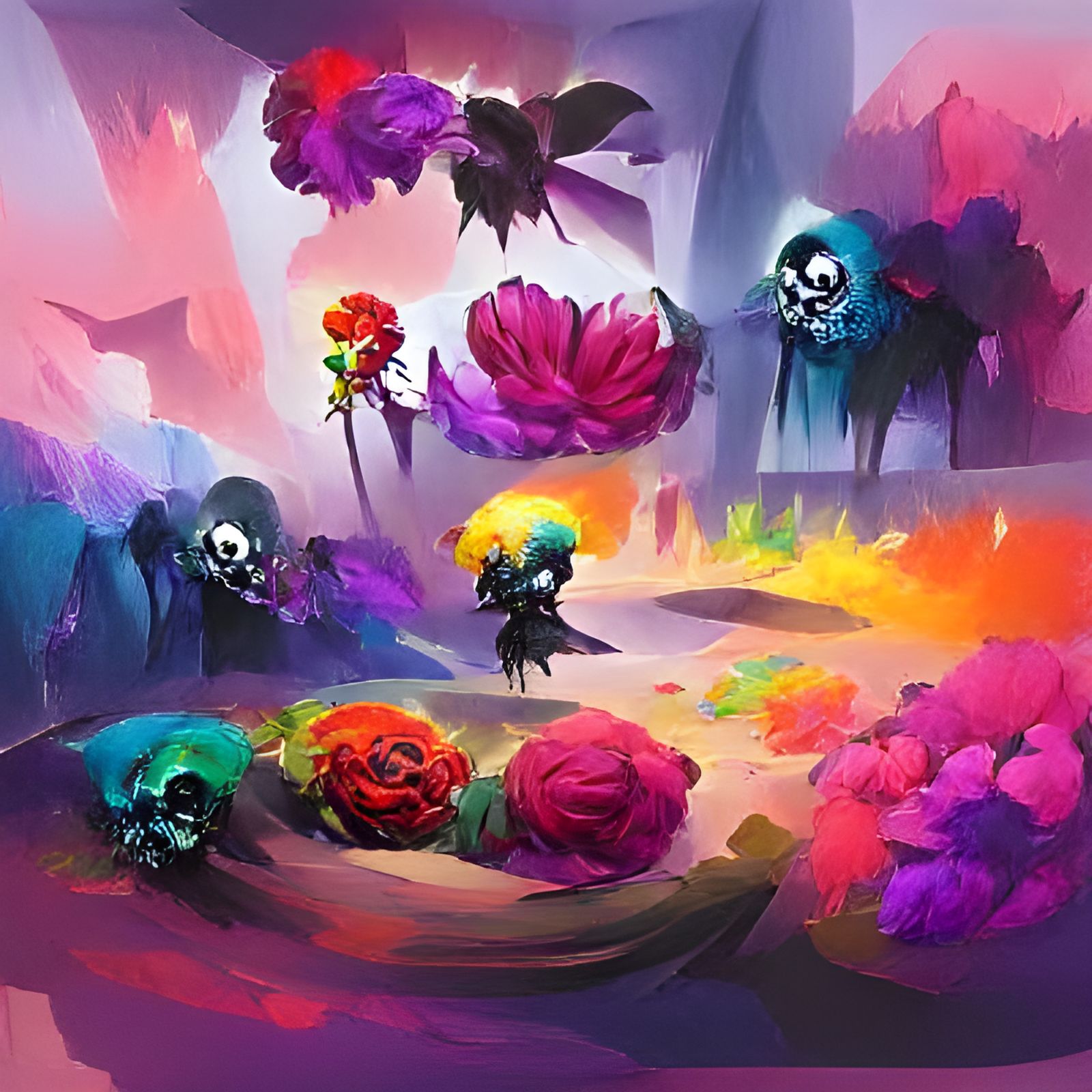 Colorful Death Blooms Concept Art