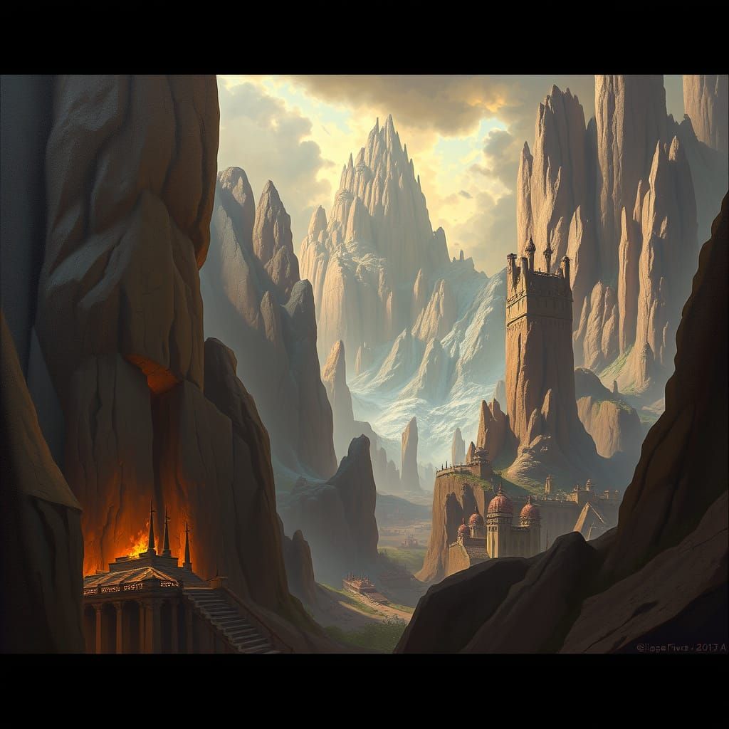 Fragile Society in Detailed Matte Painting