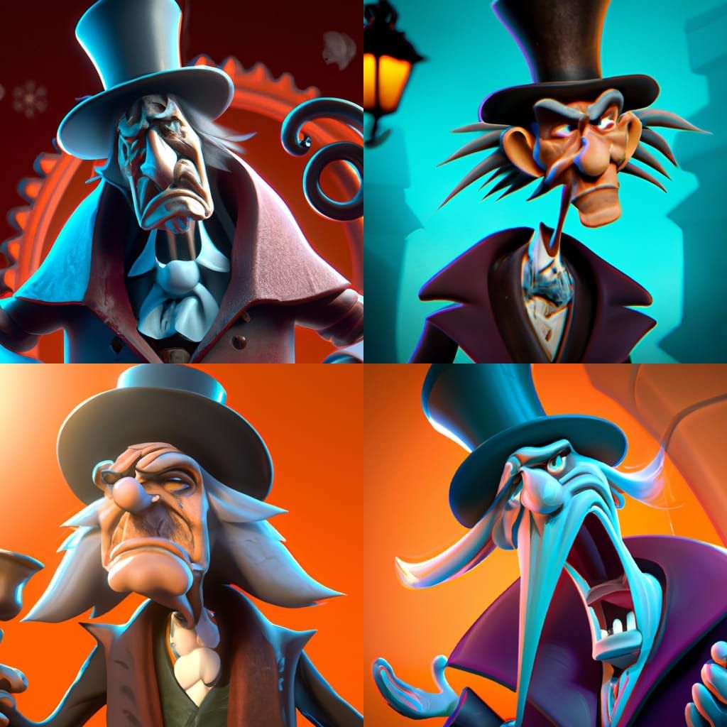 Ebenezer Scrooge: 3D Digital Art Concept