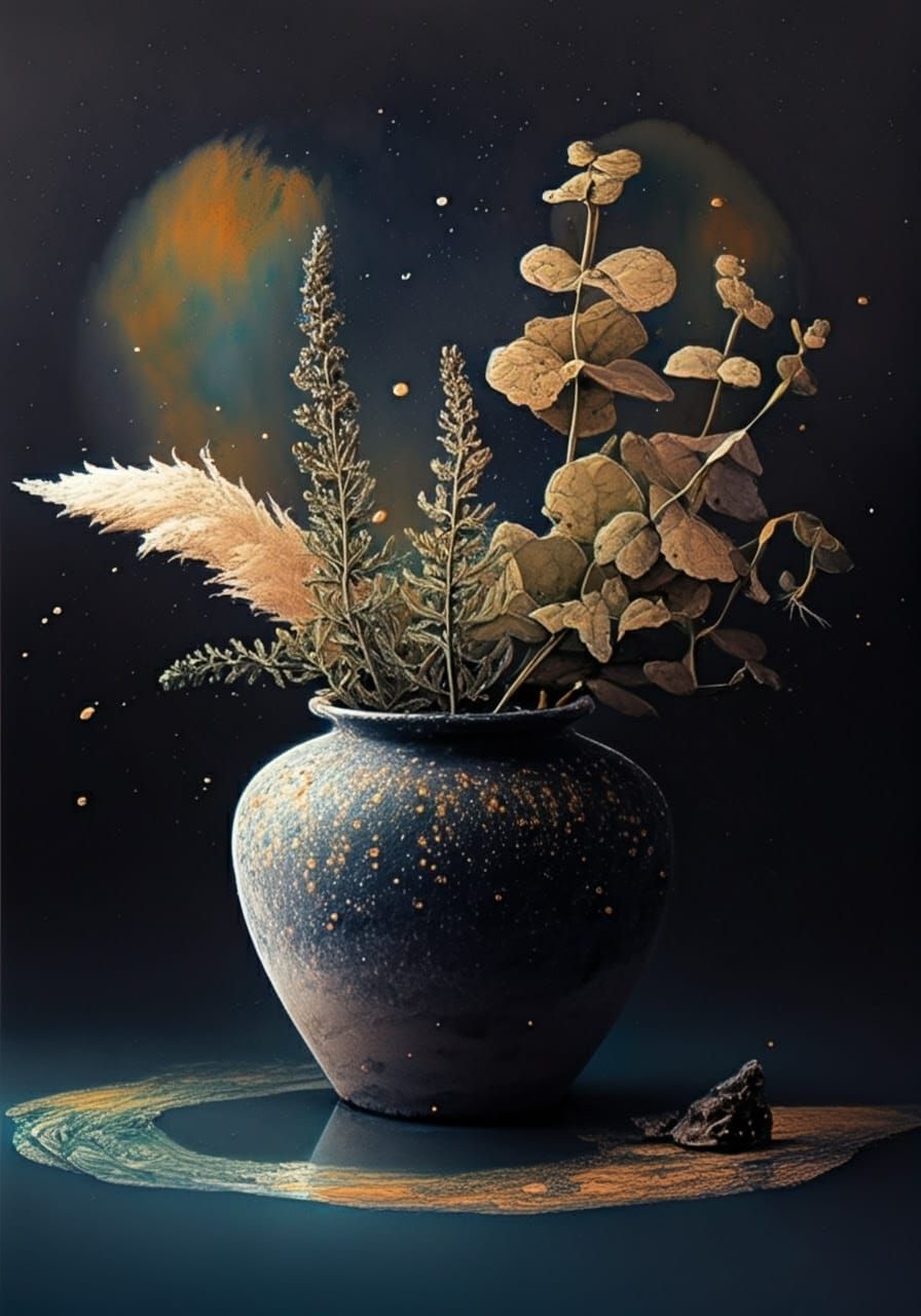 Acrylic Wash Painted on Glass Canvas Namescape Chromophore