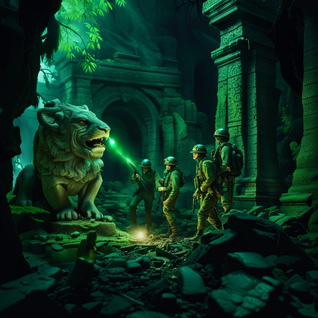 Jungle Temple Ruins Discovery: Matte Painting