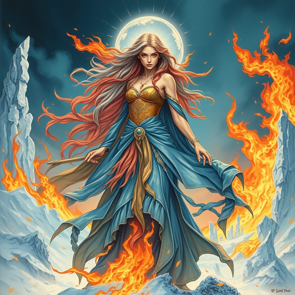 Ethereal Goddess of Balance and Fury