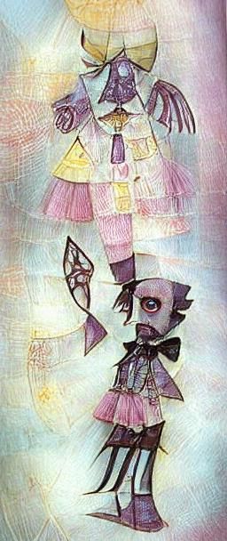 Chibi Magical Girl in Cybergoth Victorian Style