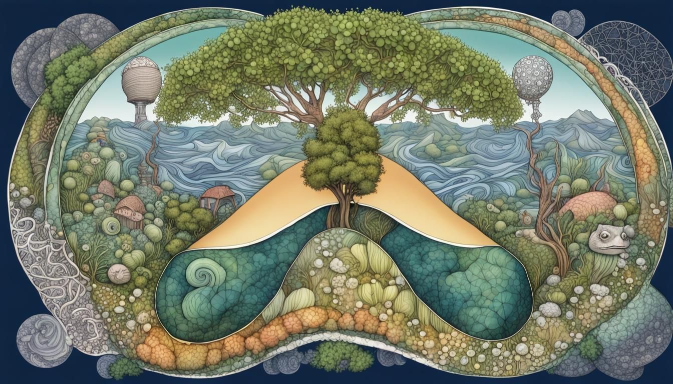 Australian Flora Fauna in Quantum Zentangle