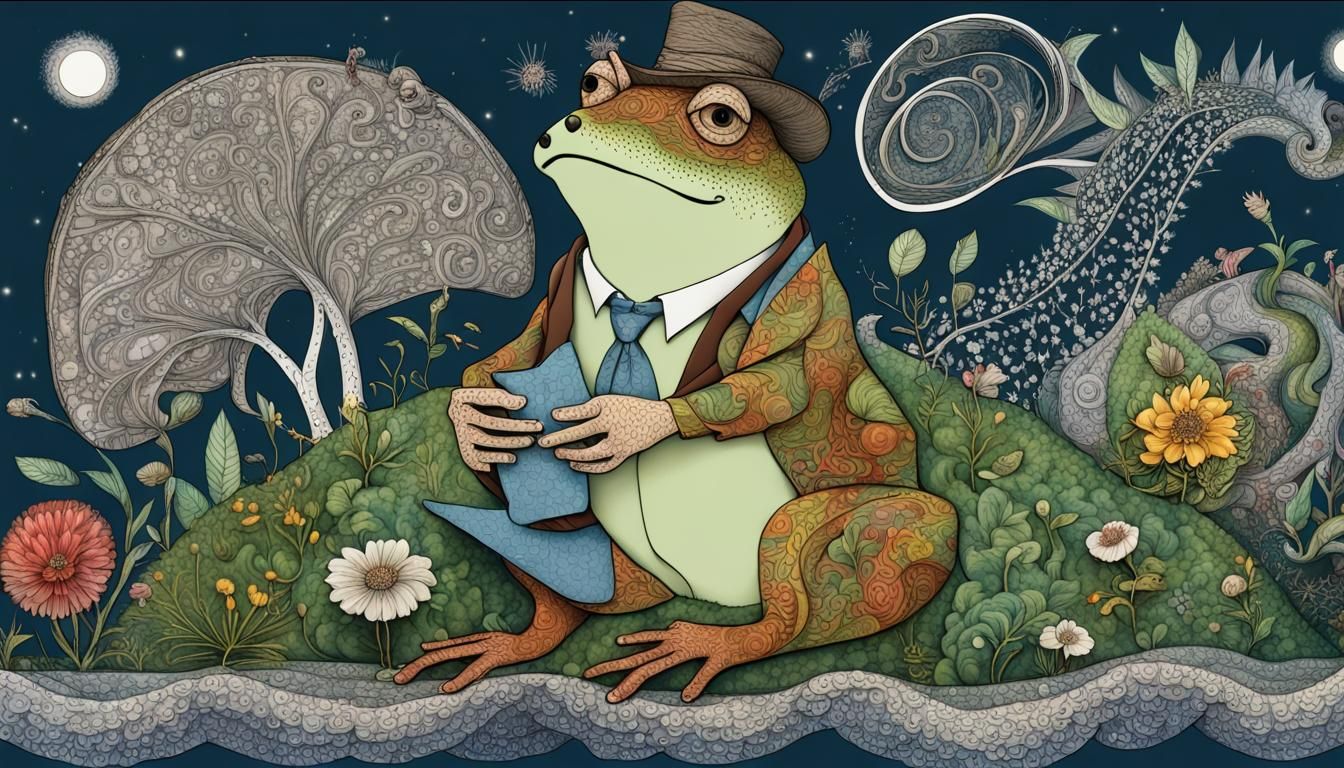 Australian Flora: Quantum Zentangle in Wind