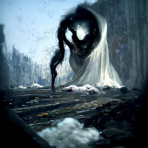 Ethereal Wisp in Gothic Horror Style