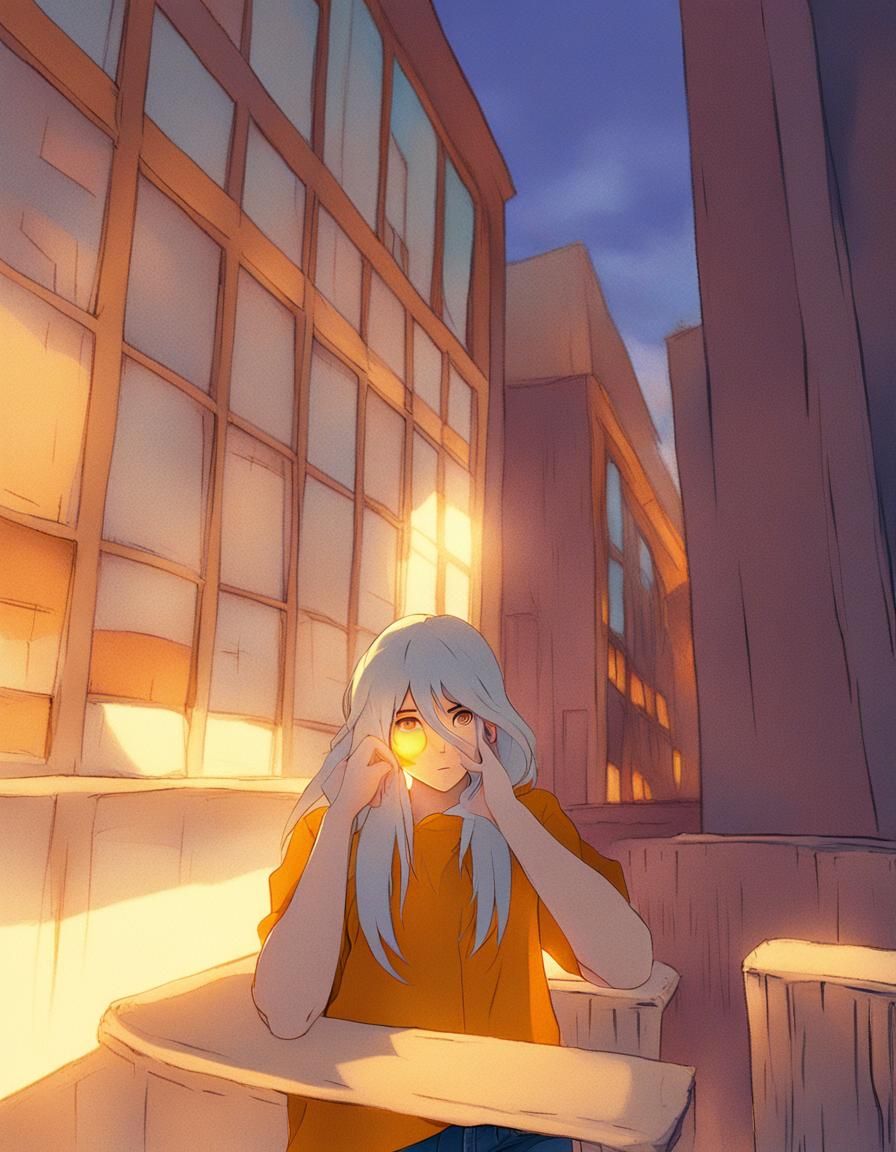 Anime Portrait in Natural Setting, Studio Trigger Style