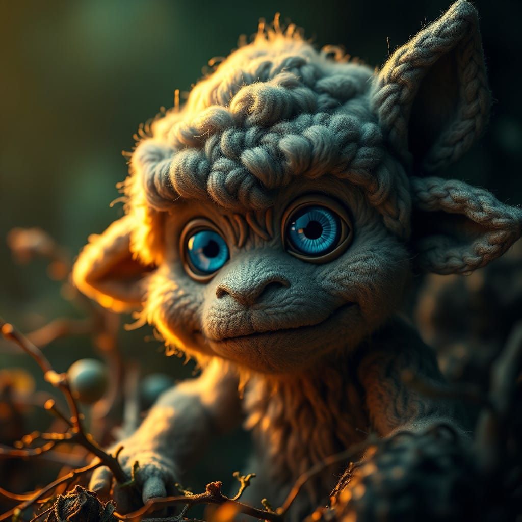 Cuddly Goblin Portrait in Hyper-Realistic Photorealism Style