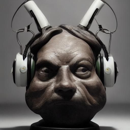 Porcelain-Gum Sculpture Merged with 22nd Century Machine