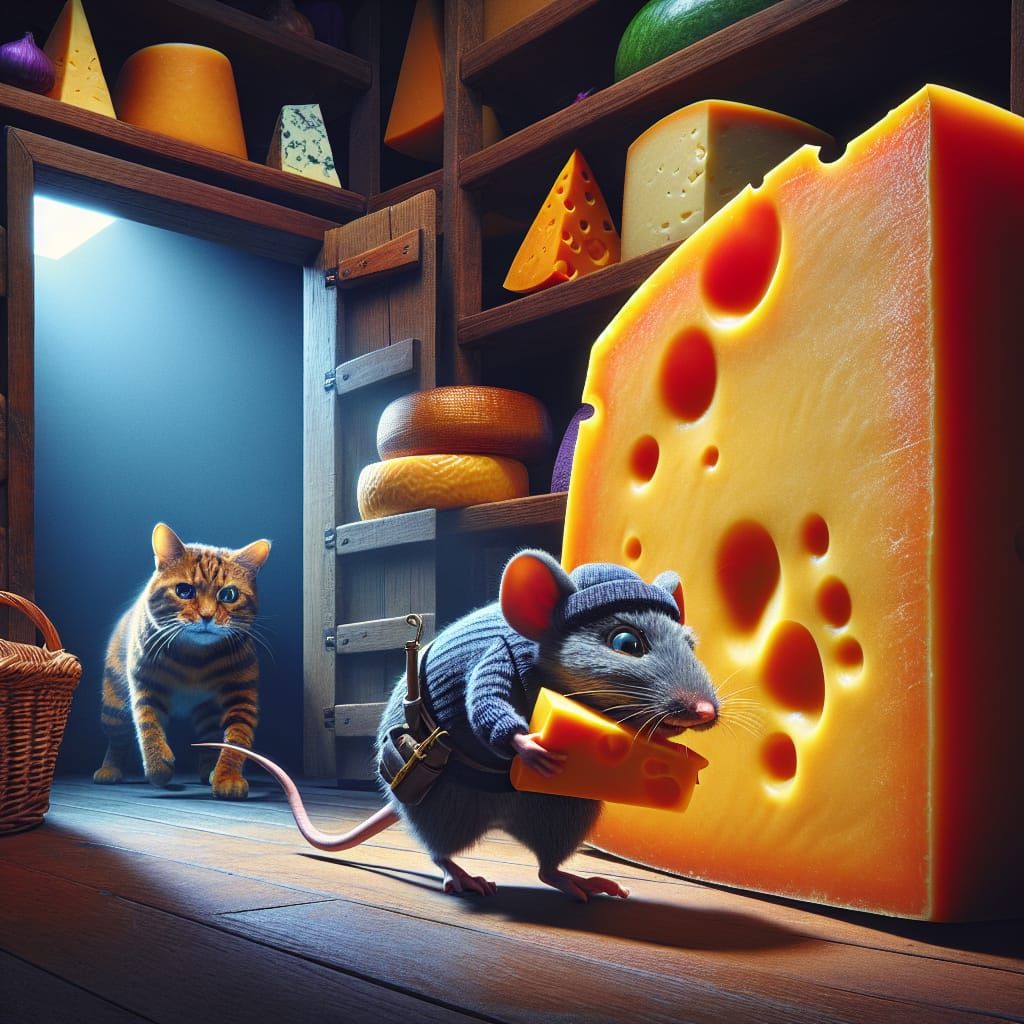 The Great Cheese Robbery: A Mouse's Audacious Heist