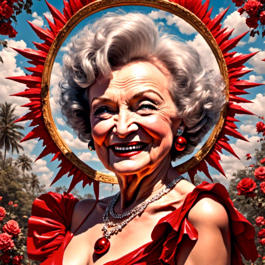 Betty White as Betty Boop Portrait