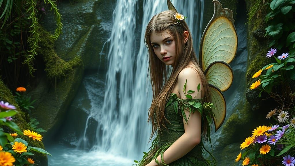 Enchanted Forest Nymph in a Misty Glade